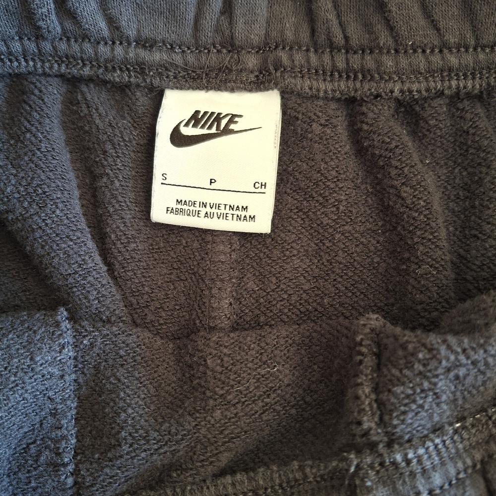Nike Women's Black Fleece Athletic Shorts with White Swoosh - Picture 3 of 3